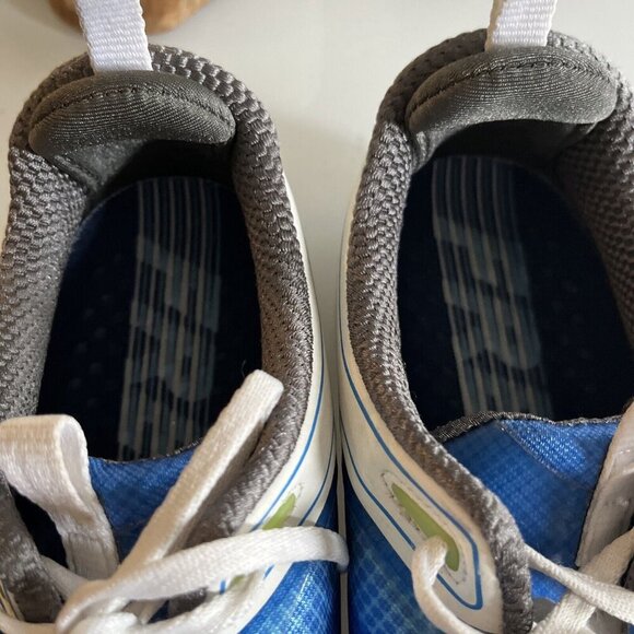 Footjoy FJ Golf Shoes Mens 8 W White Blue Freestyle Cleats Sneakers - Picture 5 of 7